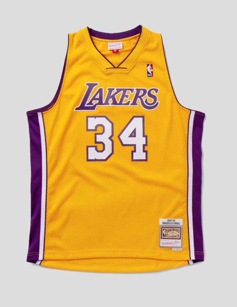 T-shirt MITCHELL & NESS lakers shaq o ̃eal swingman light gold